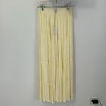 Z Supply  Nicola Crinkled Gauze Tiered Maxi Skirt Pale Yellow Photo 2