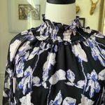 O.P.T One Pretty Time On The Run Long Sleeve Chiffon Midi Dress M Black Size M Photo 2