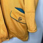 American Vintage Vinatge 90s 1990s Yellow and teal jacket blanket lines size 14 Climate zone Photo 3
