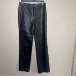 Princess Polly Black Faux Leather Pants Women’s 4 Vegan High Rise Straight Leg Photo 3