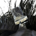 Gianni Bini Black Feather Midnight Glamour Crop Top Women's Size XL NWT 40-31-3 Photo 2