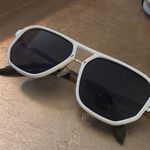 White Aviator Sunglasses Photo 2