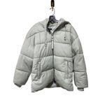 AQUA Hooded Puffer Coat Small Celadon Size Medium Photo 1