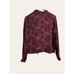 Wilfred Aritzia Red Abstract Print Tie Front Long Sleeve Flowy Blouse Size Small Photo 5