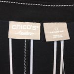 Chico's NWT Chico’s Travelers Women’s Black White Contrast Trim Trench Jacket Sz 4 / 6 Photo 7