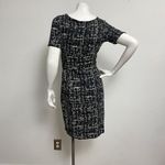 Ann Taylor Faux Wrap Dress Sz 2 Black White Rayon Spandex Casual Adult Career Photo 4