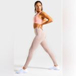 Gymshark Dreamy 2.0 high waisted Leggings Taupe pockets sz Small pull on active Photo 1