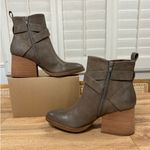 Kork-Ease Korks Women's Shyla Block Heel Bootie Taupe Faux Leather 10 NWOB Buckle Strap Photo 9