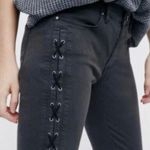 BLANK NYC Faded Black Lace Up Skinny Jeans Photo 2