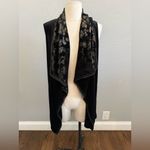 Elie Tahari NWT  Sport Velvet Reversible Vest/Open‎ Cardigan Size XS Drapey Photo 3