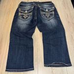 Rock Revival  noelle capri crop cropped Women's Blue Jeans denim Photo 2