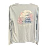 Vineyard Vines  Women's S long sleeve pocket t shirt iconic golf cart print NWT Photo 1