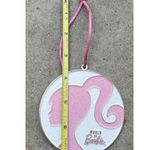 Vintage Barbie World of Barbie Pink/White Glitter Round Ornament Mattel 2022 Pink Photo 1