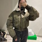 ZARA bomber jacket distressed aviator pilot with sherpa collar Photo 0
