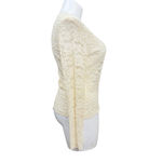 Vintage New Frontier Lace Top Blouse Women’s Large Ivory Long Sleeve Made in USA Photo 4
