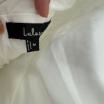 Lulus Elevated Icon White Jacquard Long Sleeve Bow Mini Dress Size M Size M Photo 5