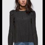 Greylin  Miriam Pouf Sleeve Inset Trim Blouse size Small Photo 0