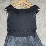 Tadashi Shoji  Black Taffeta Fit and Flare Cocktail Formal Evening Dress Size 6 Photo 7