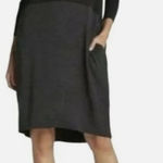 Eileen Fisher  Long‎ Sleeve Jersey Colorblock Dress Black Gray Size Medium Photo 0