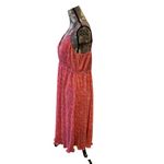 Beachsissi  Coral Red Floral Spaghetti Strap Dress size XL Photo 3