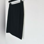 Carolina Herrera Wool Pencil Midi Black Skirt Size 8 Photo 3