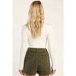 Lulus Cooler Days Corduroy Skort | Skirt in Olive Green Photo 1