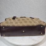 Dooney & Bourke Womens Monogram Bag Brown Signature Canvas Leather Trim Y2K Photo 9