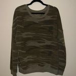 Zoe & Liv  Camouflage Green Long Sleeve Sweater Photo 1