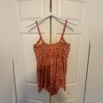 Garnet Hill  Women's One Piece Swimsuit Sunset Ikat Ruched Overlay Suit Size 8 Photo 5