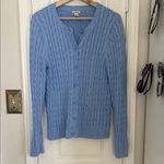 Ll bean cotton cableknit cardigan Blue Size M Photo 1