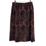 Blair Midi Skirt Womens L Multicolor Paisley Boho Fall Flowy Witchy 70s Hippie Photo 2