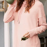 Sweaty Betty  Escape‎ Luxe Fleece Hoodie Size Small Blush Pink Pockets Athleisure Photo 0