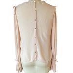 Urban Outfitters  Light Pink Long Sleeve Blouse Tied Sleeve Bottoms ~ Size SMALL Photo 3