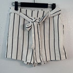Forever 21 High Waist Black and White Striped Shorts Photo 0