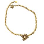 Vintage Attwood & Sawyer (A&S) Faux Pearl Necklace with Rhinestone Flower Clasp Photo 4