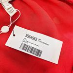 Joie New  Hafsa Silk One Shoulder Midi Dress Red Floral Asymmetric Women's Size S Photo 11