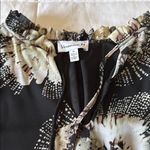 Veronica M  Black and Cream Floral Top Photo 1