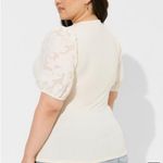 Torrid Fitted V-neck Novelty Sleeve Surplice Top Photo 1