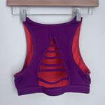 Athleta Makaha Reversible High Neck Bikini Top Vermilion Orange Purple READ XS Photo 1