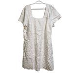 Madewell  Linen Square Neck Short Sleeve Mini 14W Little White Dress Bride Smock Photo 2