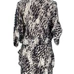BCBGMAXAZRIA Silk Black and White Animal Print Mini Dress Photo 6