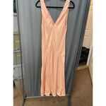 Frame Savannah Sleeveless Maxi Dress Women's Large Pink Clay Denim V-Neck A01 Photo 2