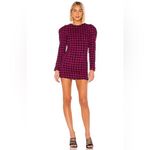 House of Harlow 1960 x Revolve Pink & Black Houndstooth Mini Dress Small Photo 1