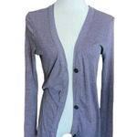 Womens Crafty Couture Violet Ribbed Lightweight Cardigan Sweater Photo 0