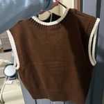 Love Tree Brown Flower Sweater Vest Photo 2