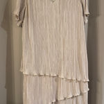 BFA Classic Cream/Light Pink Asymmetrical Dress Size 14P Photo 0