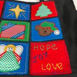 Bueno | Vintage Christmas Embroidered Black Handbag Purse Womens Photo 2