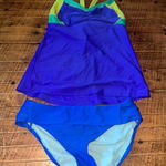 prAna  blue and yellow tankini two piece S swimsuit set Photo 0