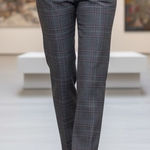 Talbots  Gray Red Plaid Wool Blend Lined Classic Tailored Pants 10 Preppy Photo 0