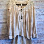 We The Free  Henley hi low hemline peach oversized Photo 1